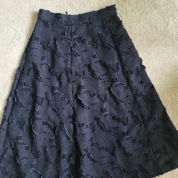 H&M Lace Midi Circle Blue Skirt Size 4 - Picture 10 of 13